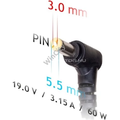 Notebook töltő Akyga AK-ND-13 Samsung 19V/3.16A 60W